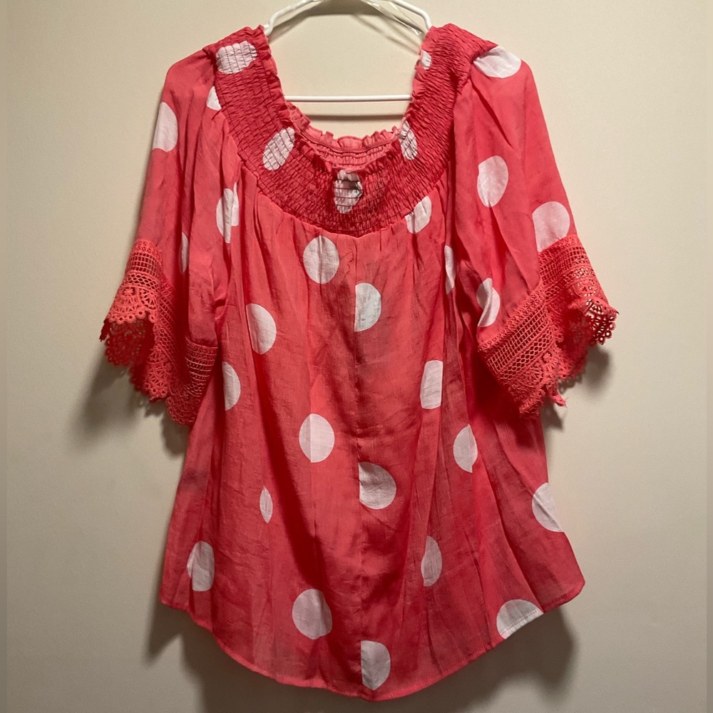 Pink Polkadot shirt